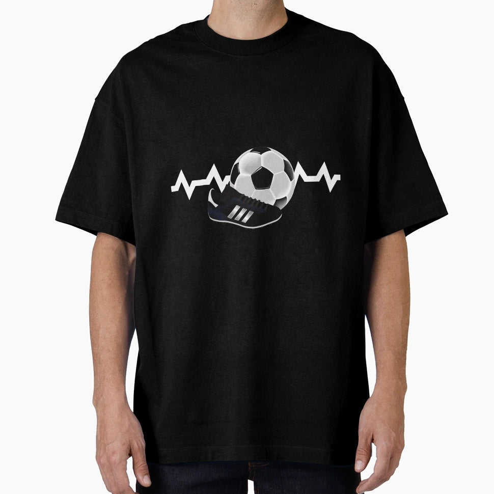 Soccer Heartbeat T-Shirt - Casual Everyday Wear for Adults - T-Shirt, Sweatshirt, Hoodie