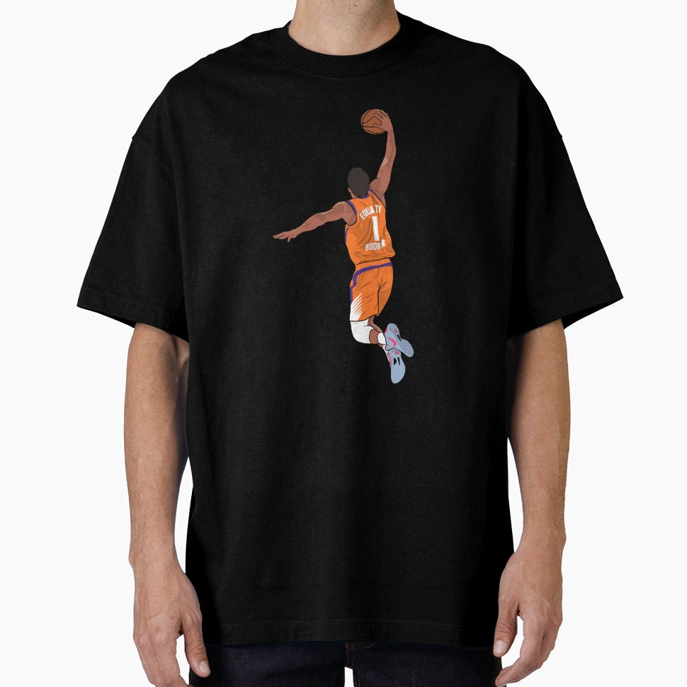 Devin Booker Dunk Phoenix Basketball T-Shirt - Graphic Print Unisex - T-Shirt, Sweatshirt, Hoodie