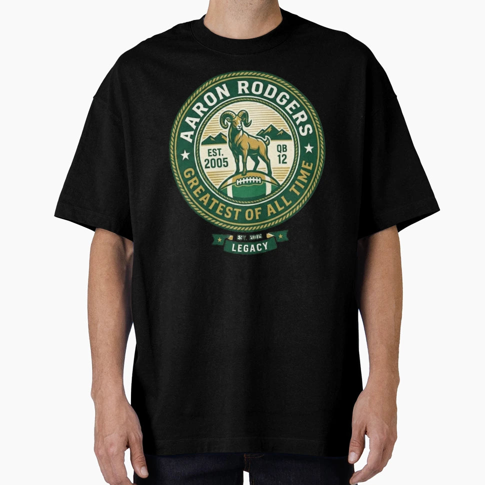 Goat Rodgers Celebrating Nfl Quarterback T-Shirt - Unique Graphic Unisex - T-Shirt, Sweatshirt, Hoodie