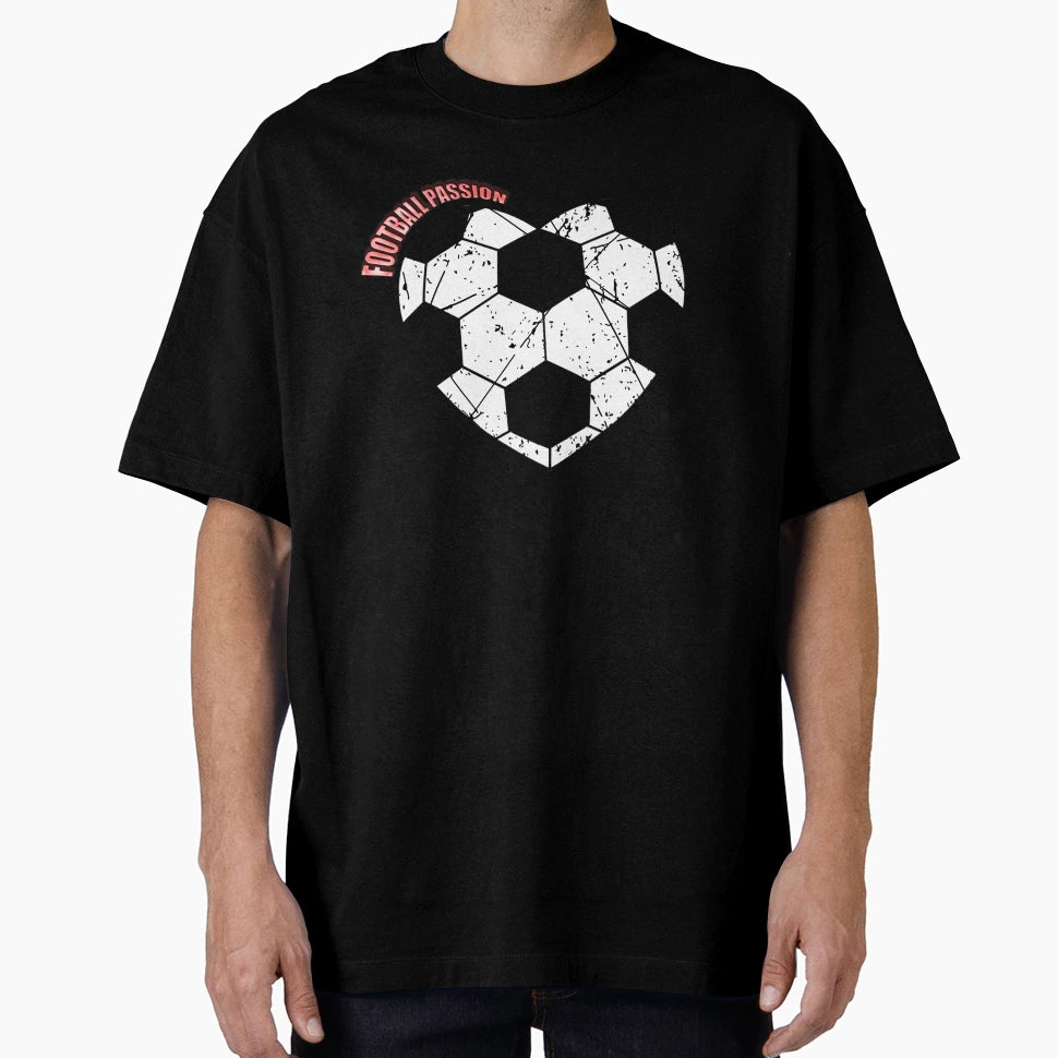 Football Soccer Heart Valentines Day T-Shirt - Aesthetic Graphic for Adults - T-Shirt, Sweatshirt, Hoodie
