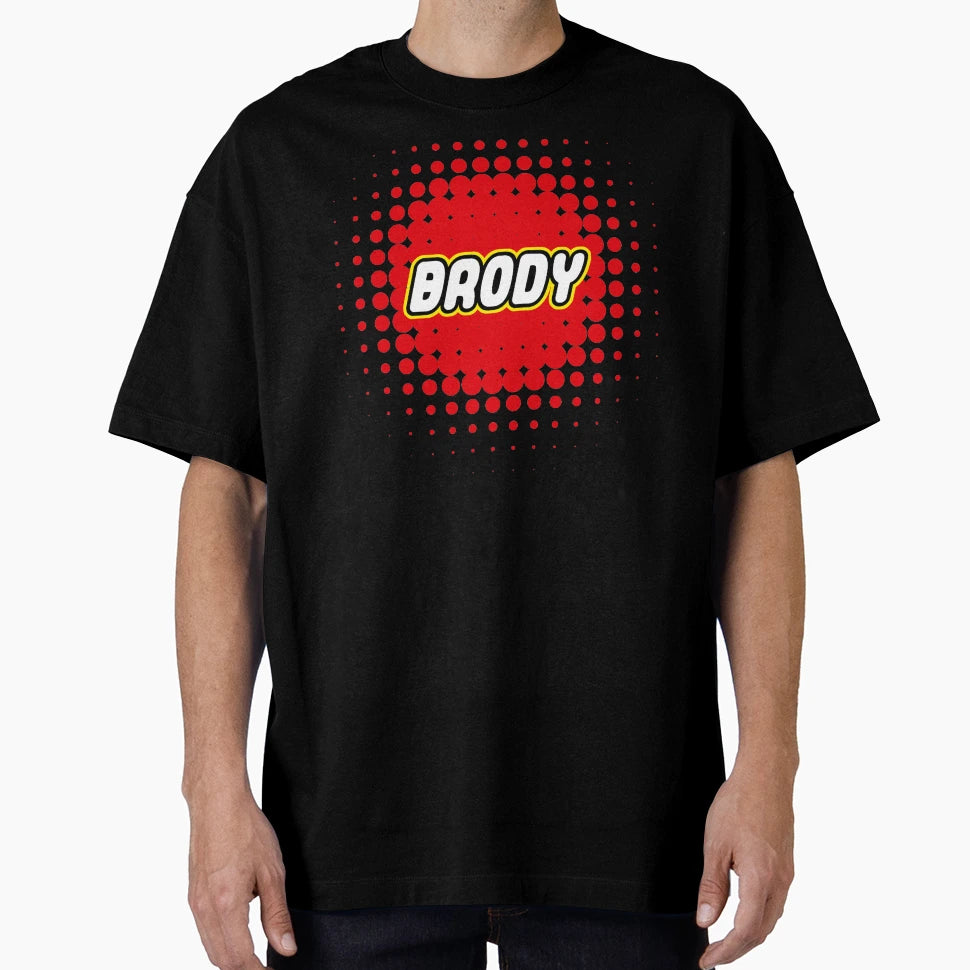 Brody Trending Blocks Personalize T-Shirt - Minimalist Print for Adults - T-Shirt, Sweatshirt, Hoodie