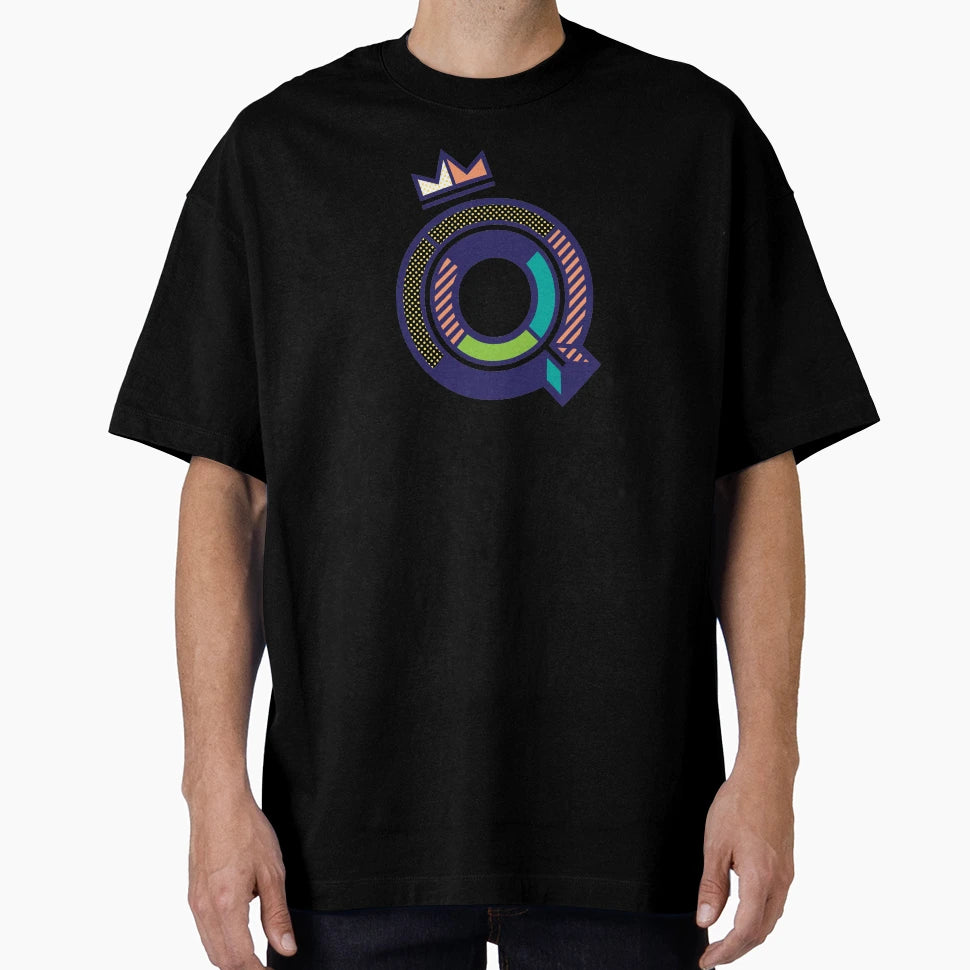 Crowned Q Initial T-Shirt - Casual Everyday Wear for Adults - T-Shirt, Sweatshirt, Hoodie