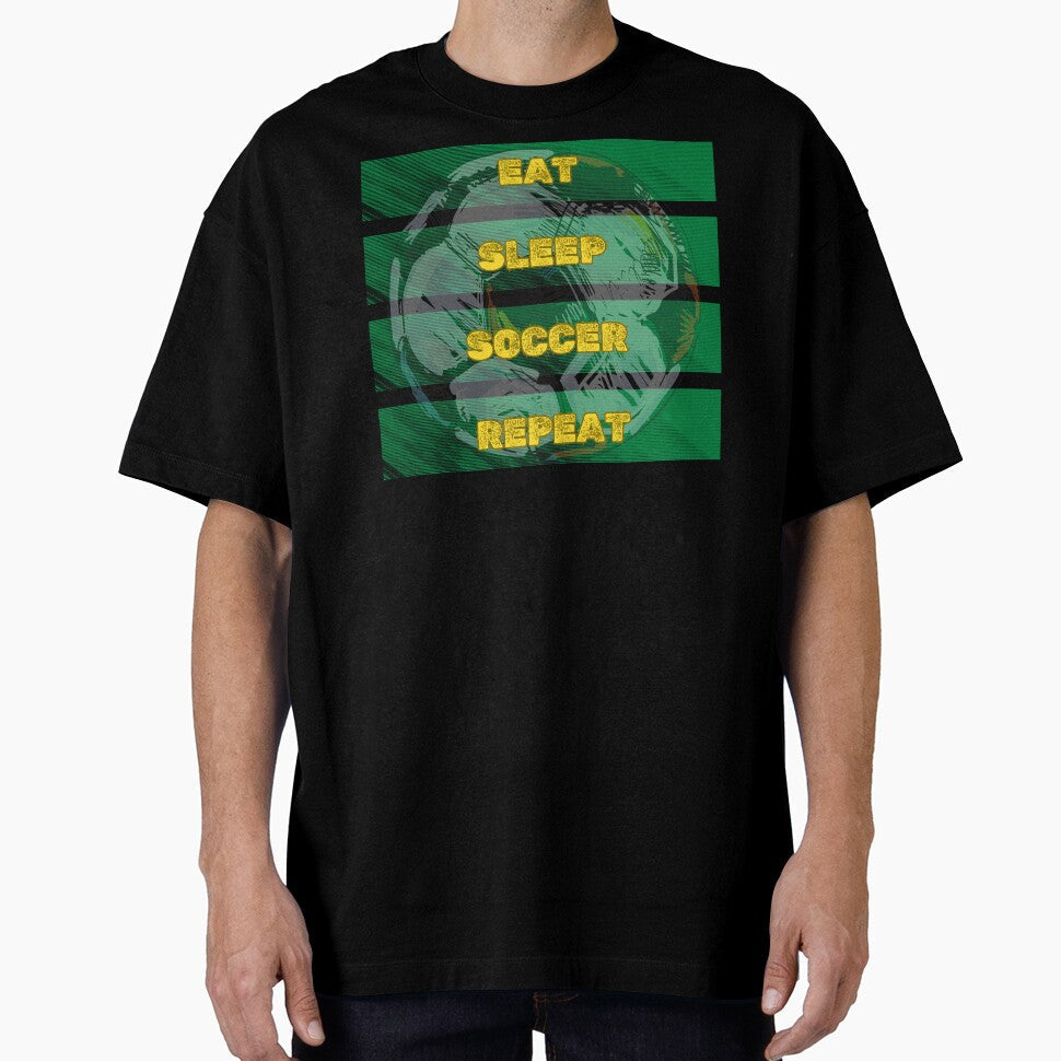 Eat Sleep Soccer Repeat Funny for Fan by - Adult & Kids T-Shirts, Sweatshirts & Hoodies apparel design preview 1
