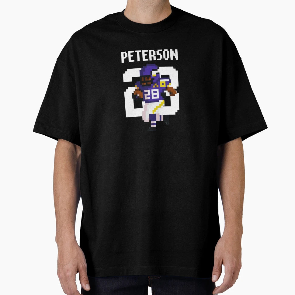 Adrian Peterson 8 Bit Running Back T-Shirt - Novelty Apparel Men Women - T-Shirt, Sweatshirt, Hoodie