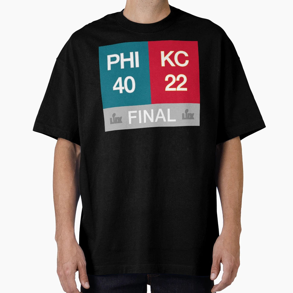 Phi 40 Kc 22 Super Bowl Lix 40 22 Final T-Shirt - Graphic Print Men Women - T-Shirt, Sweatshirt, Hoodie