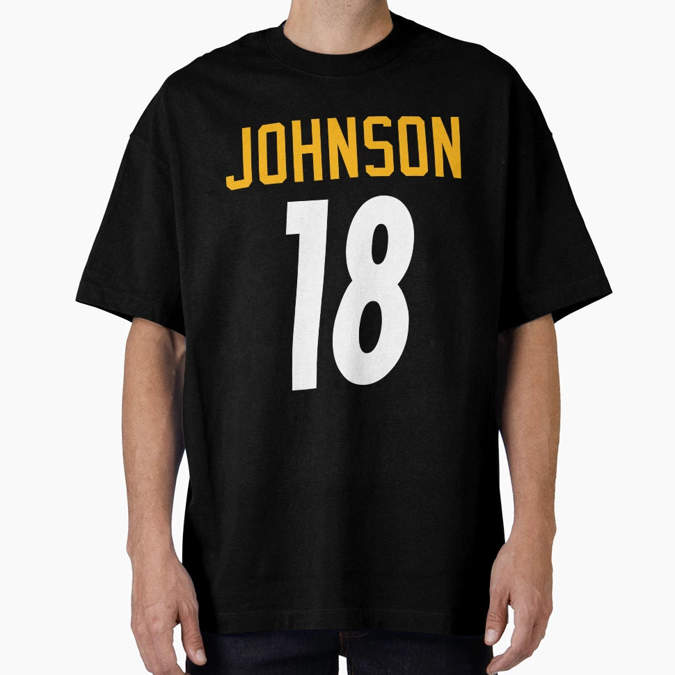 Diontae Johnson Jersey 18 T-Shirt - Custom Art Print Men Women - T-Shirt, Sweatshirt, Hoodie