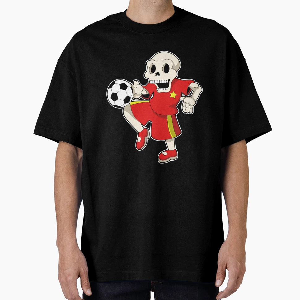 Skeleton Soccer Sports T-Shirt - Custom Art Print Men Women - T-Shirt, Sweatshirt, Hoodie