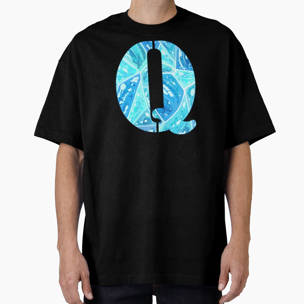 Ocean Crystal Letter Q T-Shirt - Unique Graphic for Adults - T-Shirt, Sweatshirt, Hoodie