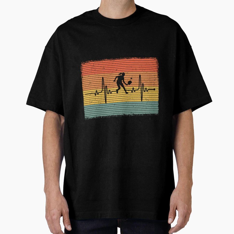 Pickleball Heartbeat T-Shirt - Trendy Graphic for Adults - T-Shirt, Sweatshirt, Hoodie