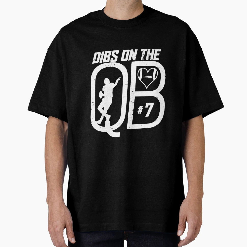 Dibs Football Quarterback Qb 7 T-Shirt - Casual Everyday Wear Men Women - T-Shirt, Sweatshirt, Hoodie