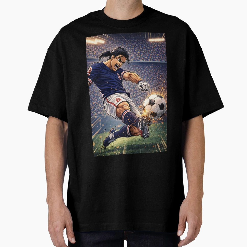Power Strike Explosive Soccer Player T-Shirt - Graphic Print Men Women - T-Shirt, Sweatshirt, Hoodie