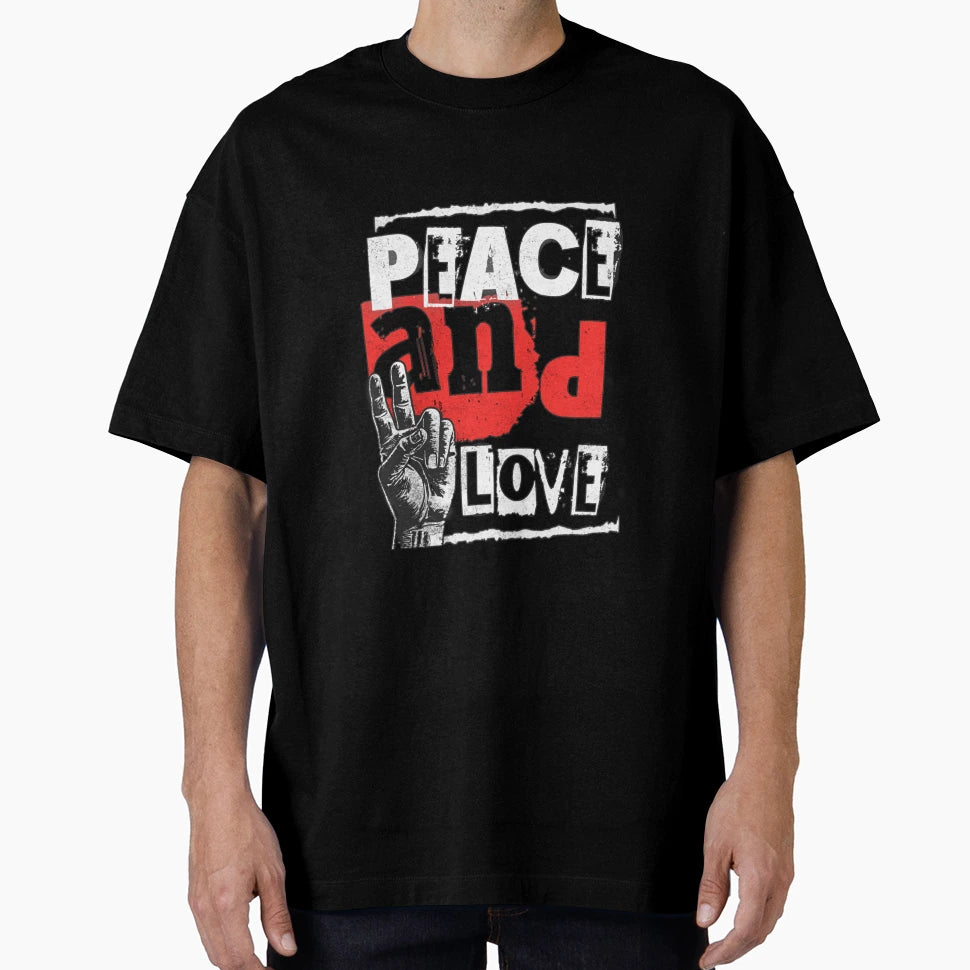 Peace And Love T-Shirt - Novelty Apparel Unisex - T-Shirt, Sweatshirt, Hoodie