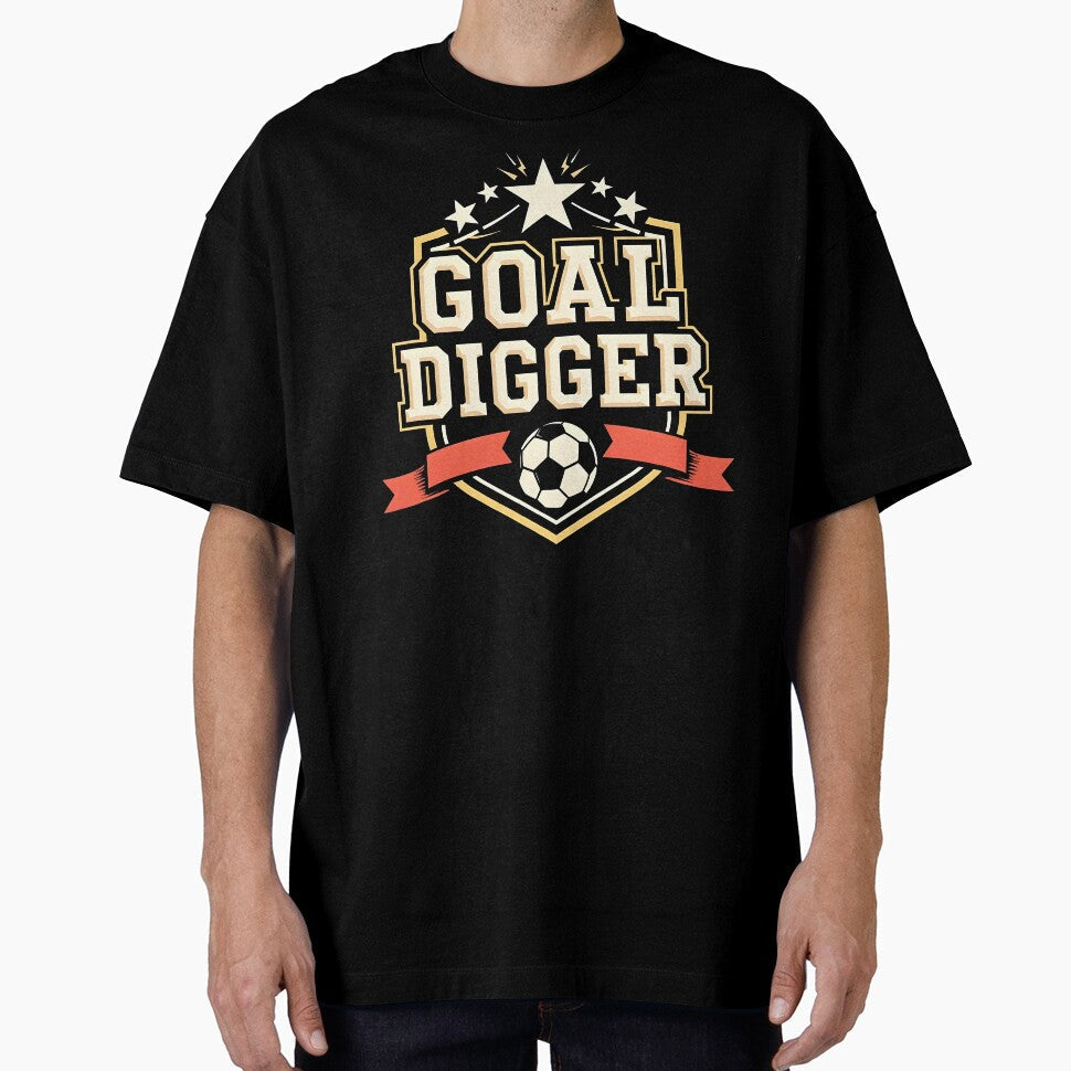 Funny Soccer Goal Digger Design by MimsTees - Adult & Kids T-Shirts, Sweatshirts & Hoodies apparel design preview 1