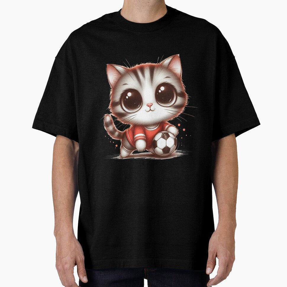 Football For Cat Playing by VANWANSHOP - Adult & Kids T-Shirts, Sweatshirts & Hoodies apparel design preview 1