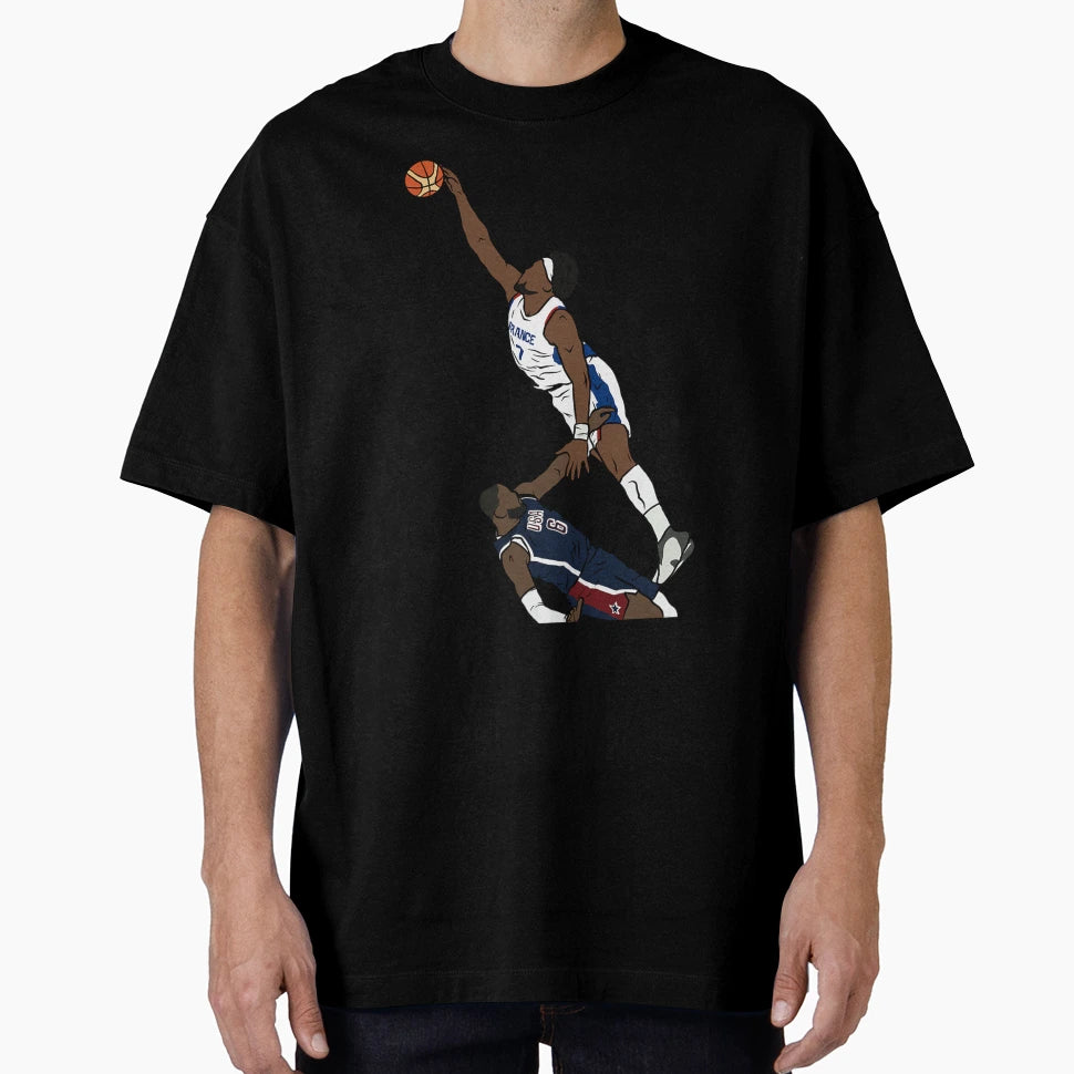 Guerschon Yabusele Dunks Lebron T-Shirt - Aesthetic Graphic Men Women - T-Shirt, Sweatshirt, Hoodie