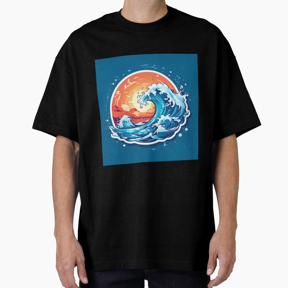 Ocean Waves by Planetporridge - Adult & Kids T-Shirts, Sweatshirts & Hoodies apparel design preview 1