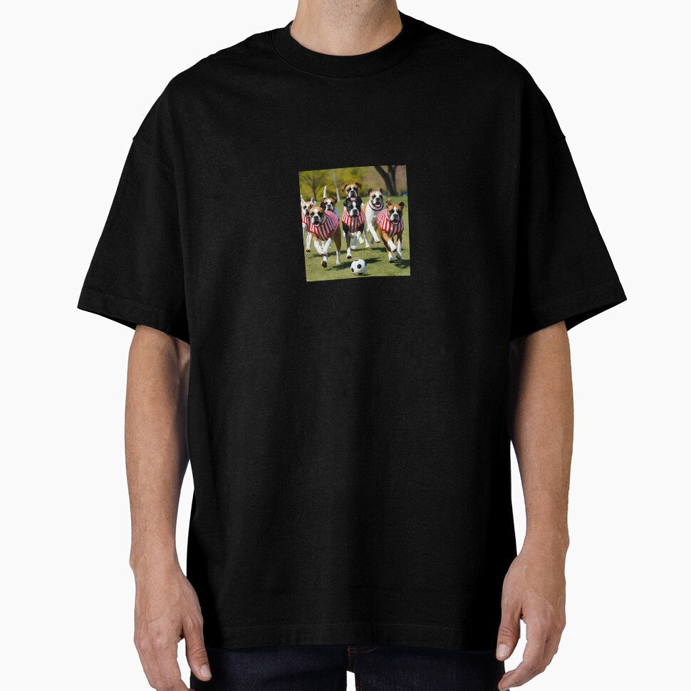 Boxers love football too! Soccer and Dog Lovers - Adult & Kids T-Shirts, Sweatshirts & Hoodies apparel design preview 1