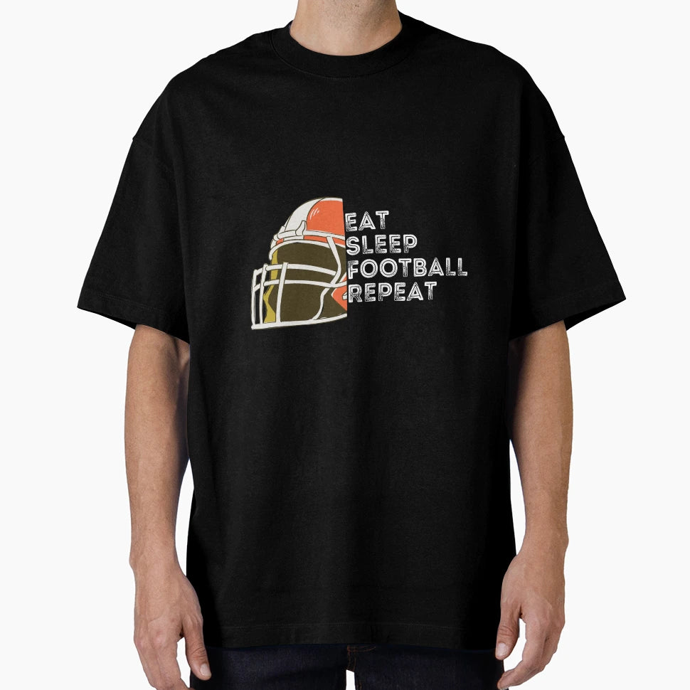 Eat Sleep Football Repeat Football Nerds T-Shirt - Novelty Apparel Unisex - T-Shirt, Sweatshirt, Hoodie