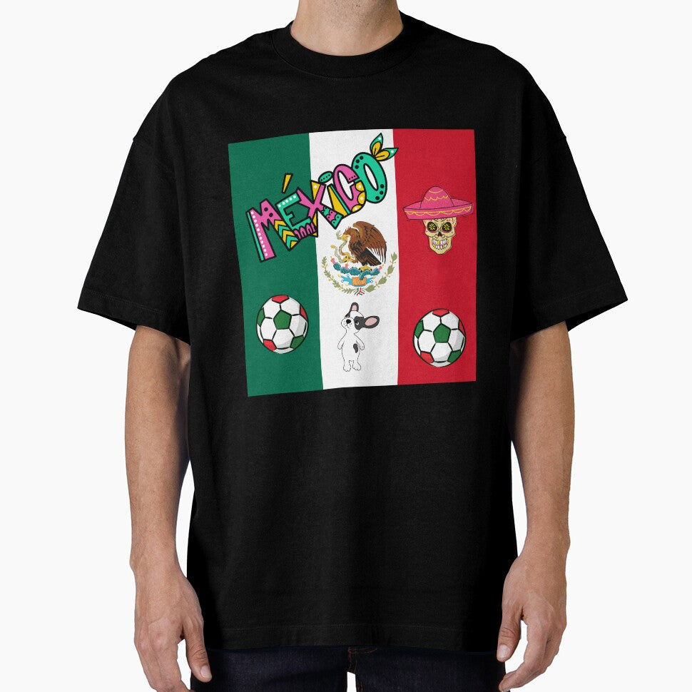 "VIBRANT MEXICO: FOOTBALL, FOLKLORE AND FRIENDSHIP" - Adult & Kids T-Shirts, Sweatshirts & Hoodies apparel design preview 1