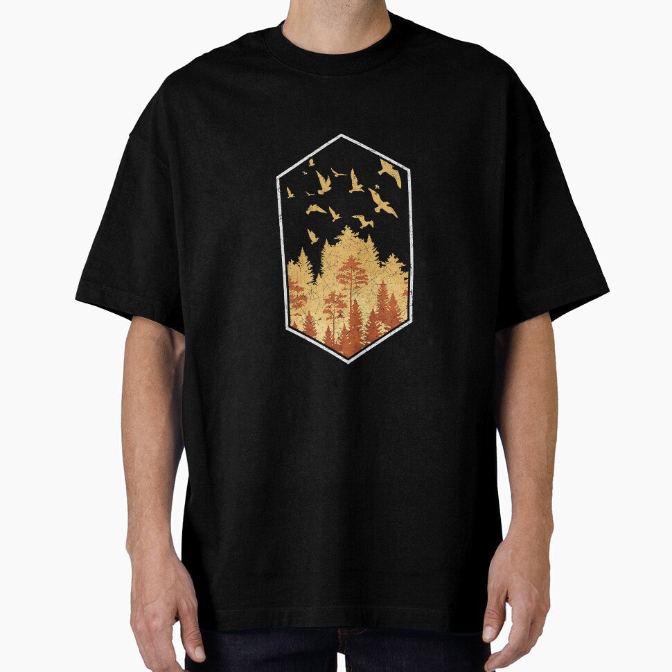 Nature Wildlife Flock Of Birds Fall by BundlerVq - Adult & Kids T-Shirts, Sweatshirts & Hoodies apparel design preview 1