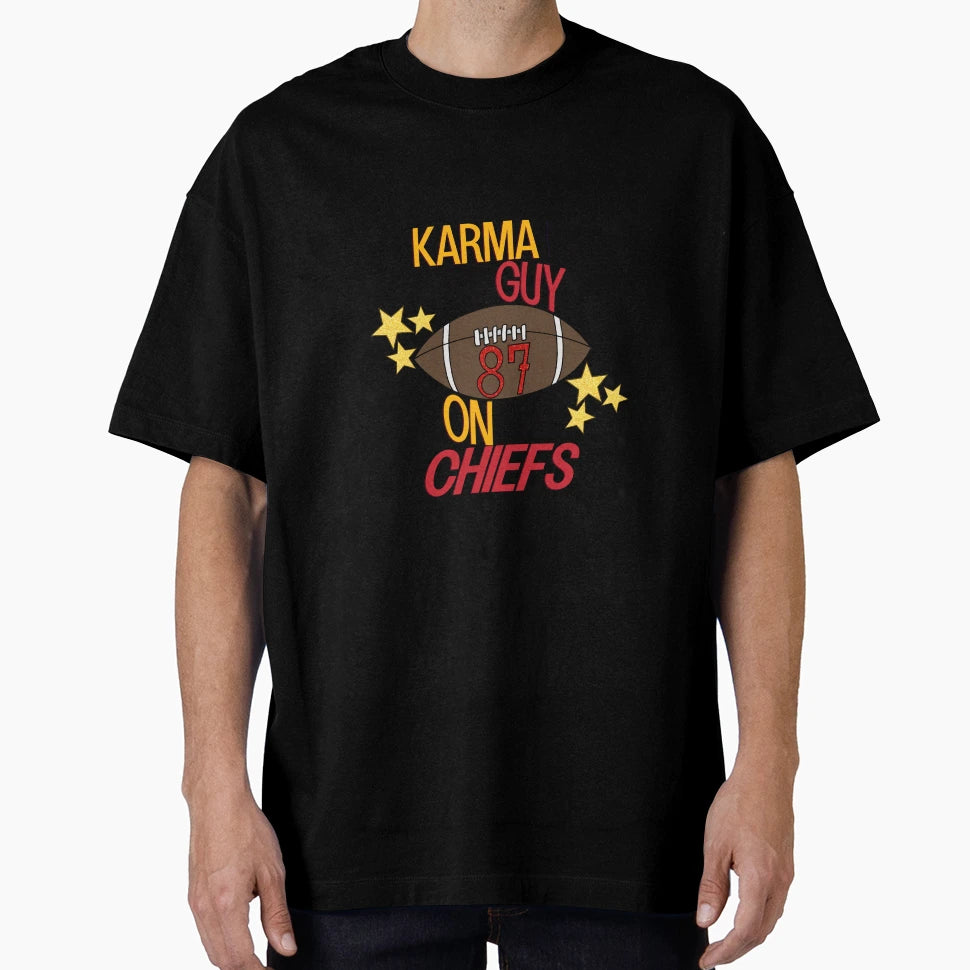 Karma Is Guy Chiefs T-Shirt - Minimalist Print Unisex - T-Shirt, Sweatshirt, Hoodie