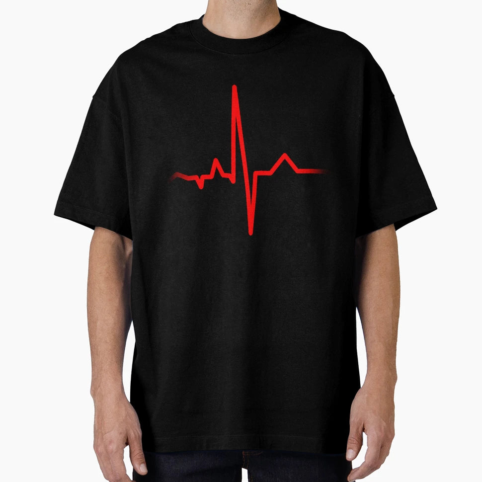Red Heartbeat T-Shirt - Unique Graphic for Adults - T-Shirt, Sweatshirt, Hoodie