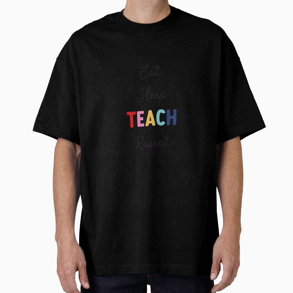 Eat Sleep Teach Repeat by cath-elizabeth - Adult & Kids T-Shirts, Sweatshirts & Hoodies apparel design preview 1