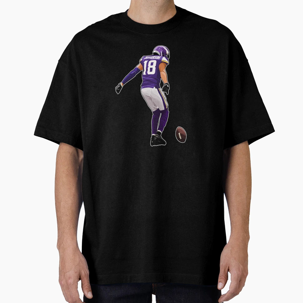 JJ No 18 Celebrate Touchdown Art T-Shirt - Trendy Graphic Men Women - T-Shirt, Sweatshirt, Hoodie