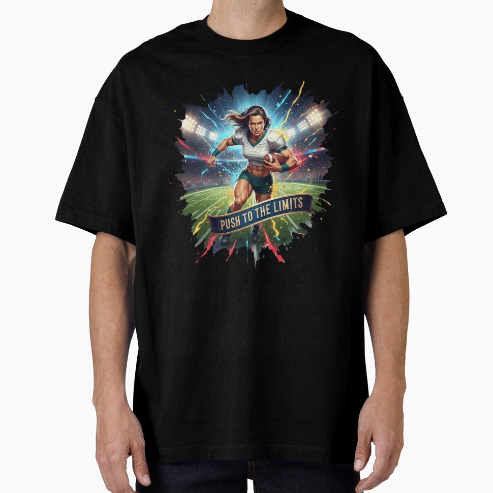 Push To Limits American Football T-Shirt - Graphic Print for Adults - T-Shirt, Sweatshirt, Hoodie