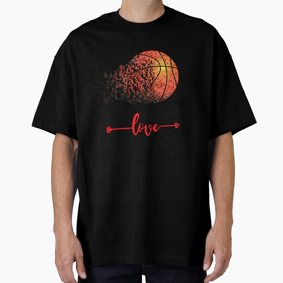 Basketball is Valentine by Sam Artist - Adult & Kids T-Shirts, Sweatshirts & Hoodies apparel design preview 1