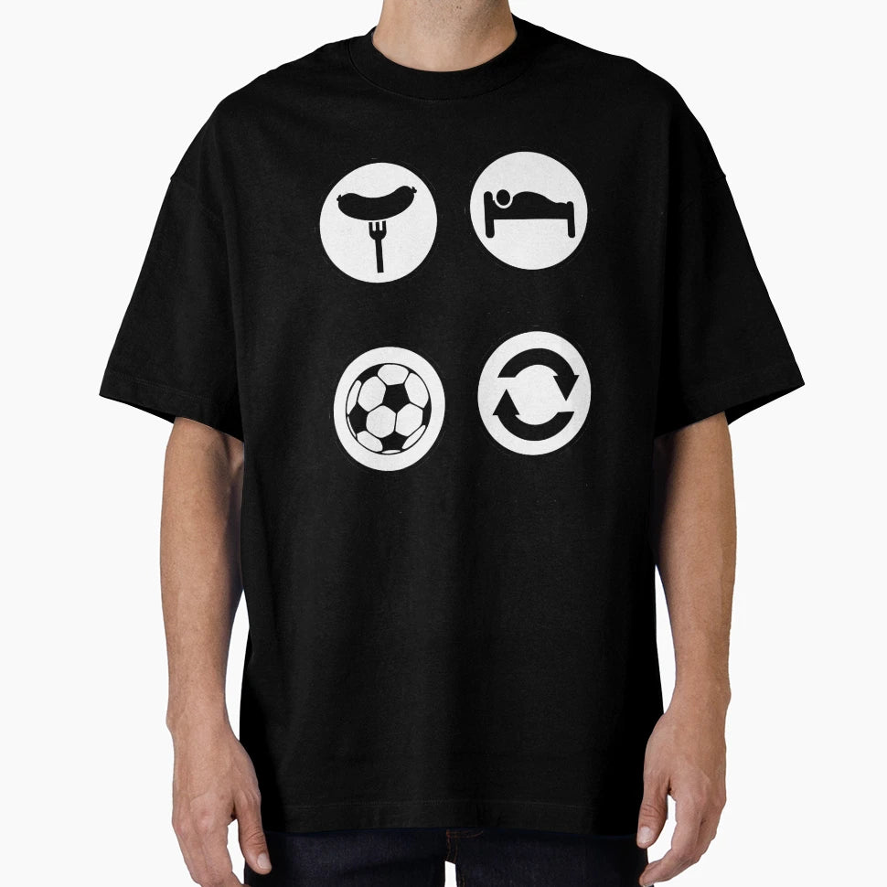 Eat Sleep Soccer Repeat T-Shirt - Minimalist Print Men Women - T-Shirt, Sweatshirt, Hoodie