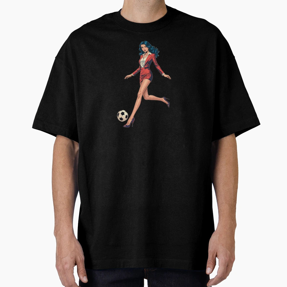 High Heels Soccer Star Pop Art Business T-Shirt - Unique Graphic Men Women - T-Shirt, Sweatshirt, Hoodie