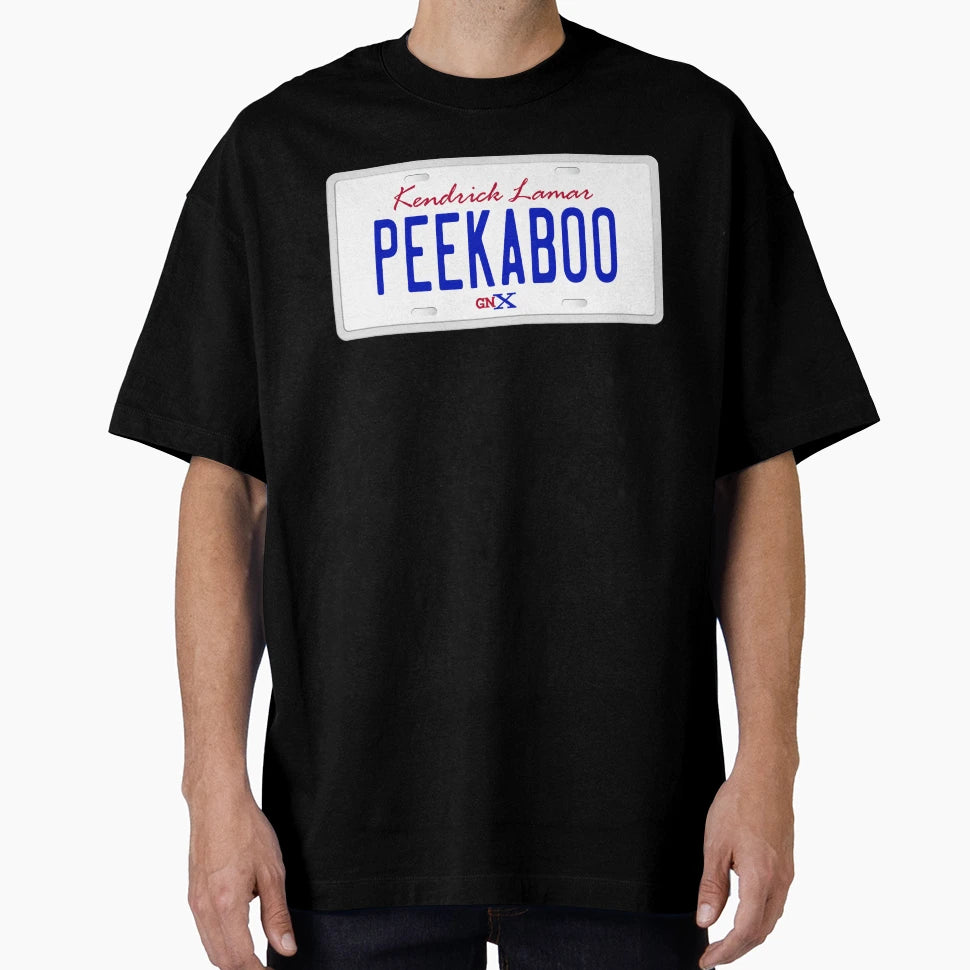 Peekaboo License Plate T-Shirt - Trendy Graphic Unisex - T-Shirt, Sweatshirt, Hoodie