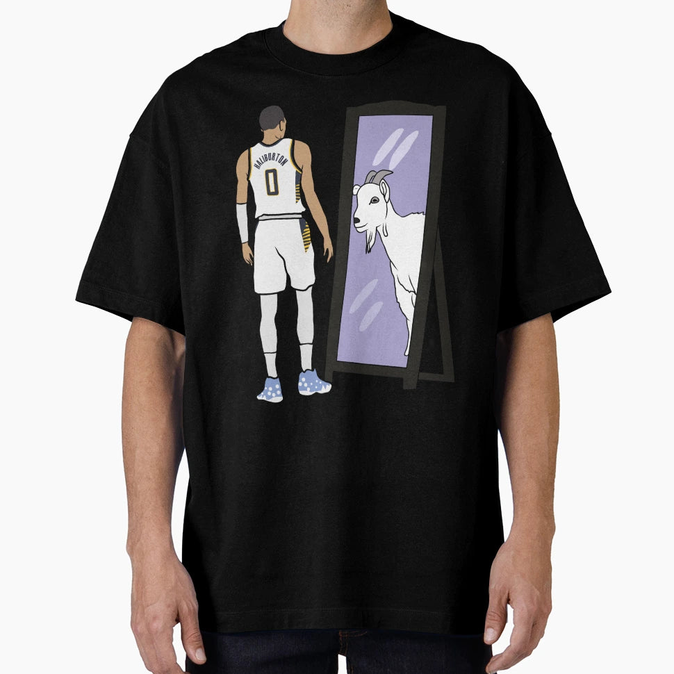 Tyrese Haliburton Mirror Goat T-Shirt - Trendy Graphic Men Women - T-Shirt, Sweatshirt, Hoodie