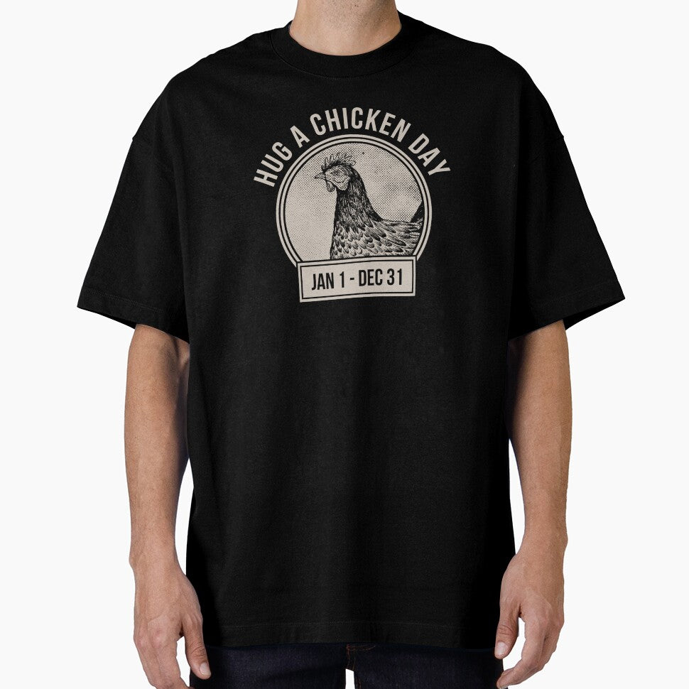 Hug a Chicken Day Love Pet Chickens Farmer by The - Adult & Kids T-Shirts, Sweatshirts & Hoodies apparel design preview 1