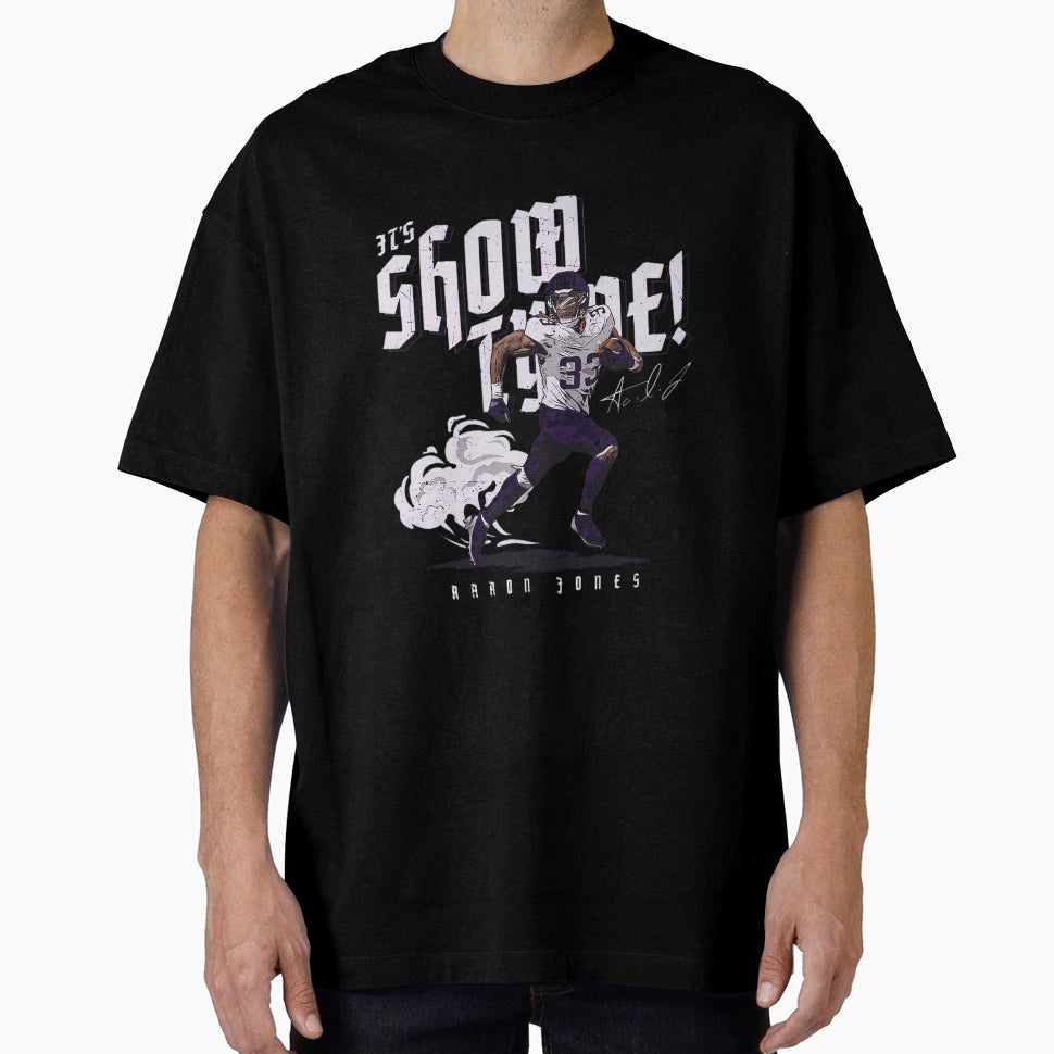 Aaron Jones Minnesota Show Tyme Run T-Shirt - Custom Art Print Unisex - T-Shirt, Sweatshirt, Hoodie