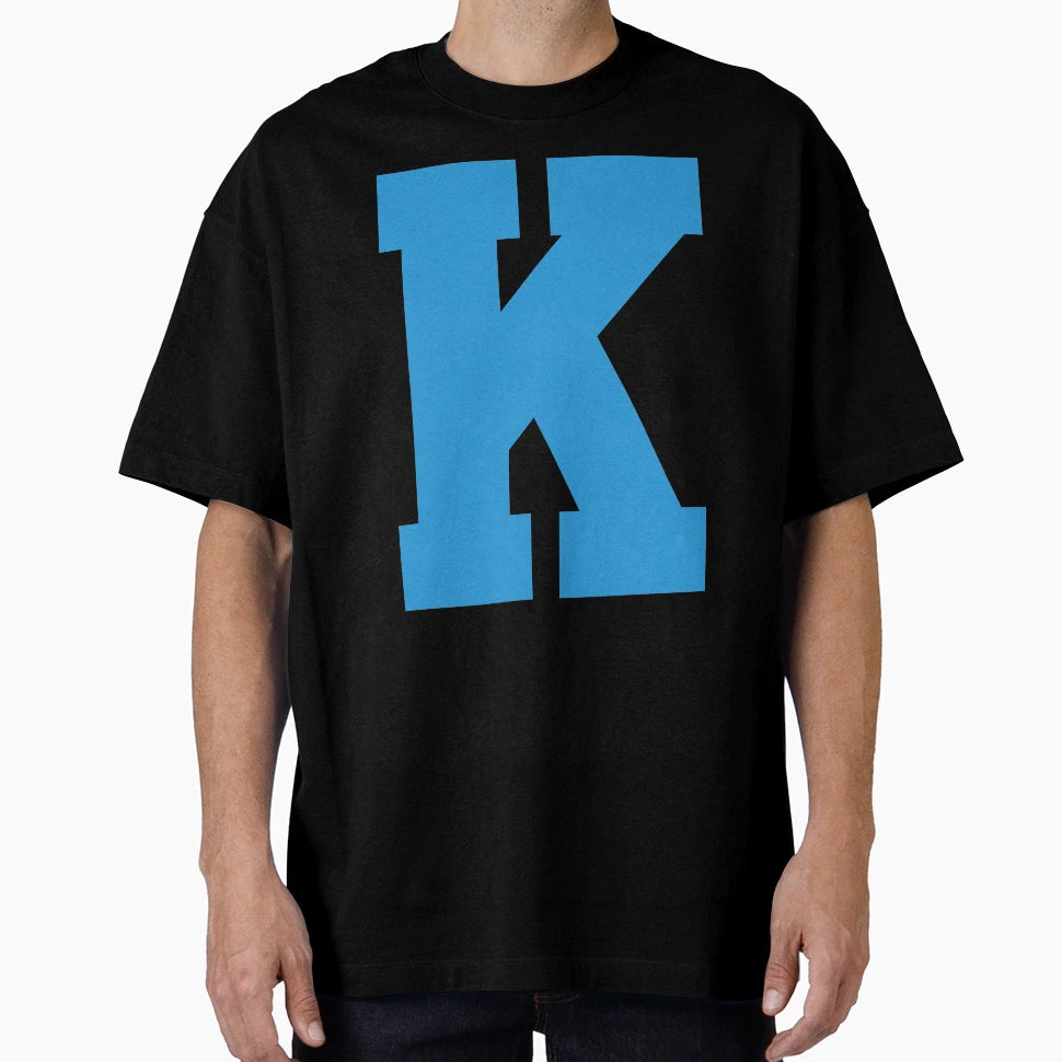 Alphabet Blue K Sports Letter K T-Shirt - Unique Graphic for Adults - T-Shirt, Sweatshirt, Hoodie
