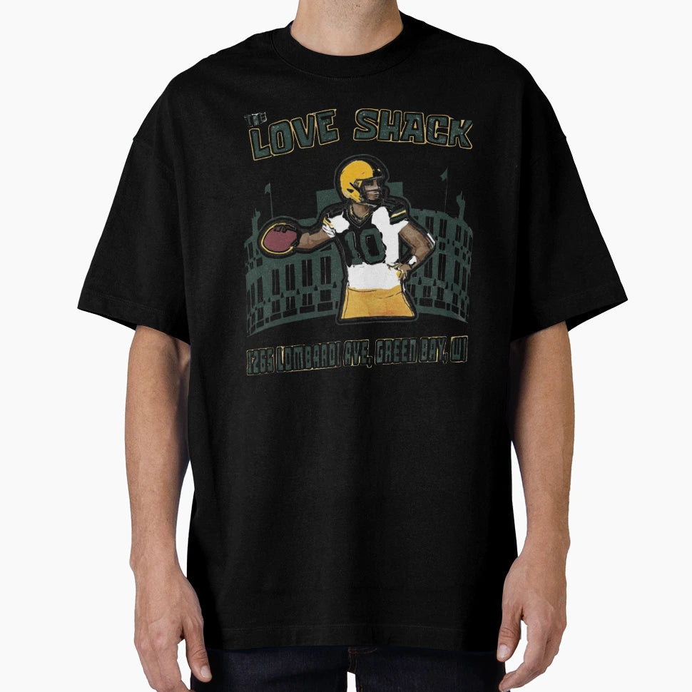 Love Shack 1265 Lombardi Ave Green T-Shirt - Fun Novelty Design for Adults - T-Shirt, Sweatshirt, Hoodie