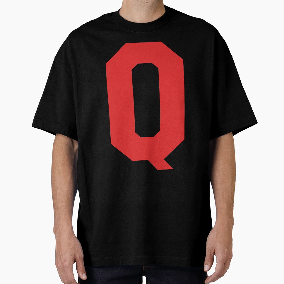 Alphabet Red Q Sports Letter Q T-Shirt - Graphic Print Men Women - T-Shirt, Sweatshirt, Hoodie