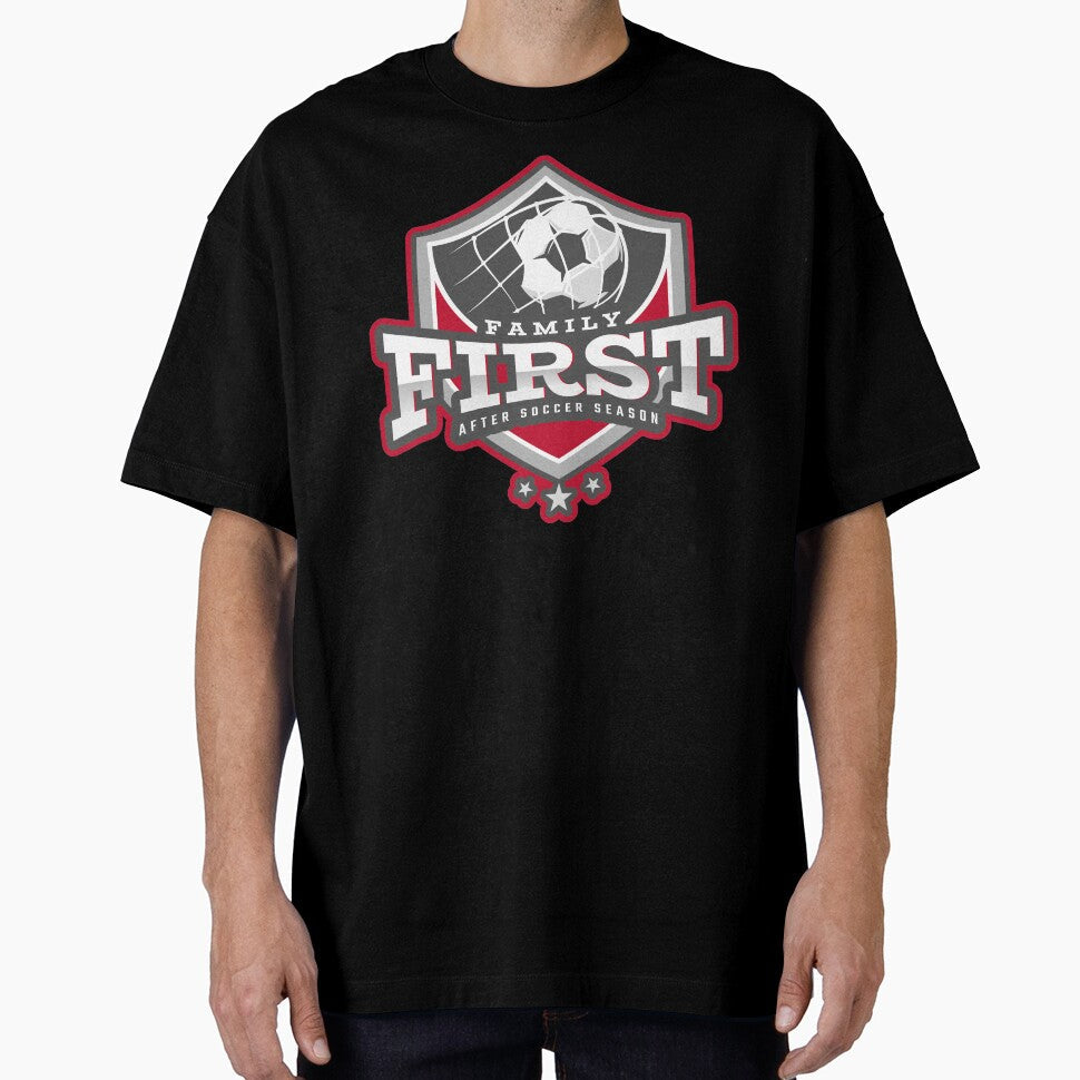 Family First After Soccer by Rooster Syndicate - Adult & Kids T-Shirts, Sweatshirts & Hoodies apparel design preview 1