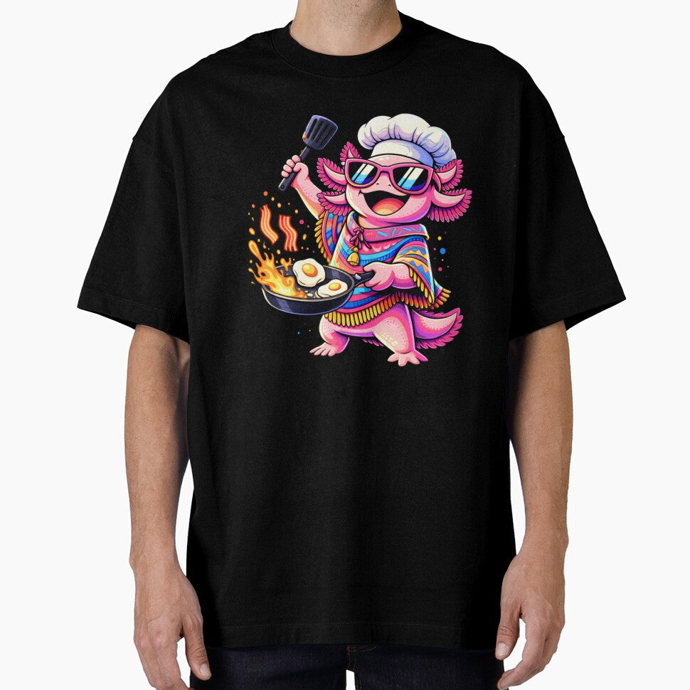 Funny Chef Axolotl Cooking Cute Pop Art Food Animal - Adult & Kids T-Shirts, Sweatshirts & Hoodies apparel design preview 1