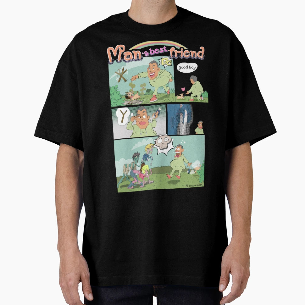 Cartoon Comic Mans Best Friend T-Shirt - Streetwear Style for Adults - T-Shirt, Sweatshirt, Hoodie