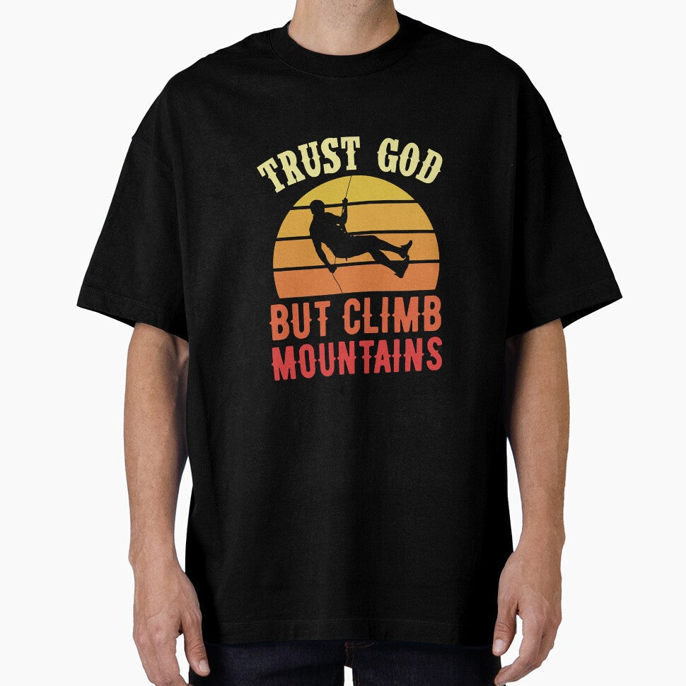 Trust God But Climb Mountains Vintage by - Adult & Kids T-Shirts, Sweatshirts & Hoodies apparel design preview 1