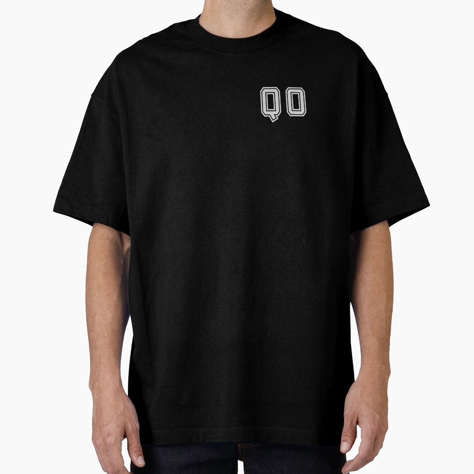 Q O Varsity Initials Varsity Letters T-Shirt - Trendy Graphic for Adults - T-Shirt, Sweatshirt, Hoodie