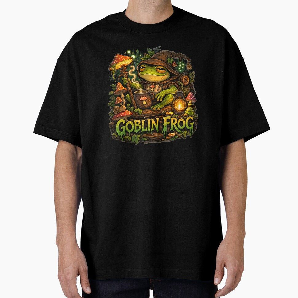 Goblin Frog Sticker Funny Goblincore Mushroom Fantasy - Adult & Kids T-Shirts, Sweatshirts & Hoodies apparel design preview 1