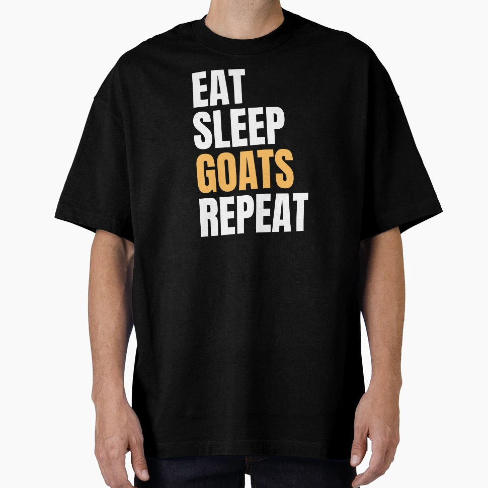 Eat Sleep Goats Repeat T-Shirt - Aesthetic Graphic Unisex - T-Shirt, Sweatshirt, Hoodie