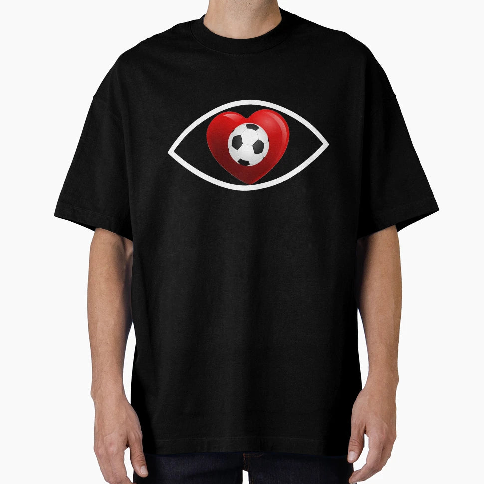 I Love Soccer Symbol T-Shirt - Graphic Print for Adults - T-Shirt, Sweatshirt, Hoodie