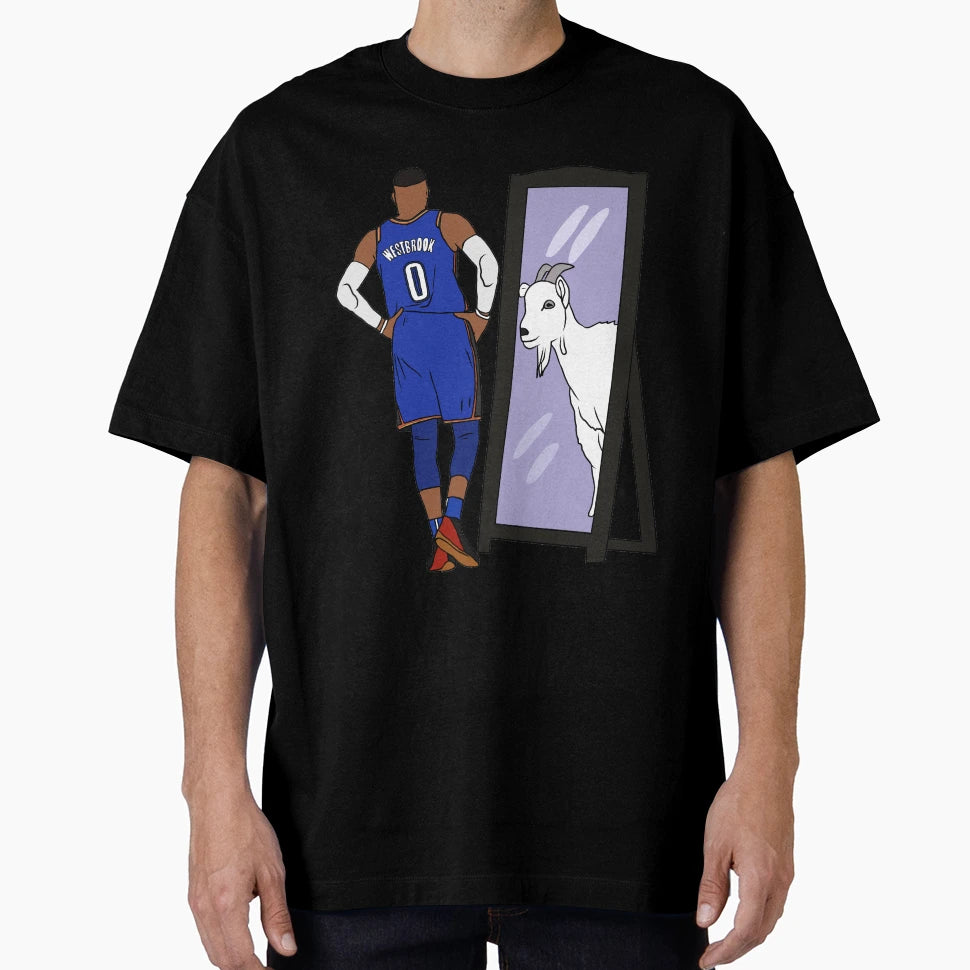 Russell Westbrook Mirror Goat T-Shirt - Aesthetic Graphic Men Women - T-Shirt, Sweatshirt, Hoodie