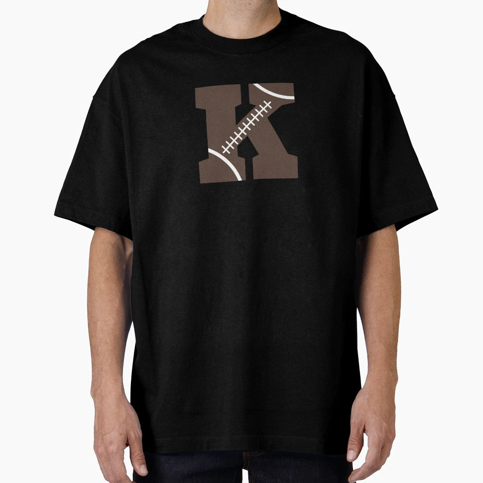 Personalized Football Initial K T-Shirt - Novelty Apparel Men Women - T-Shirt, Sweatshirt, Hoodie