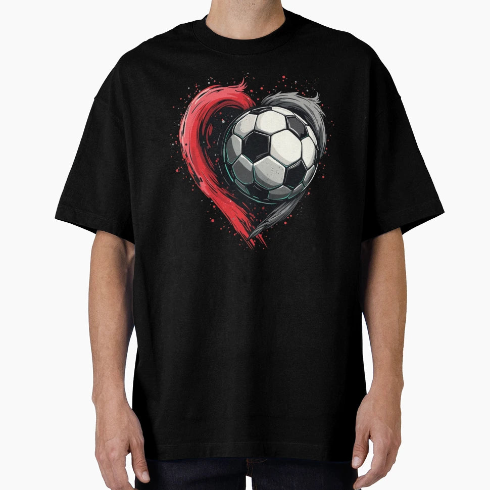Soccer Heart T-Shirt - Trendy Graphic for Adults - T-Shirt, Sweatshirt, Hoodie